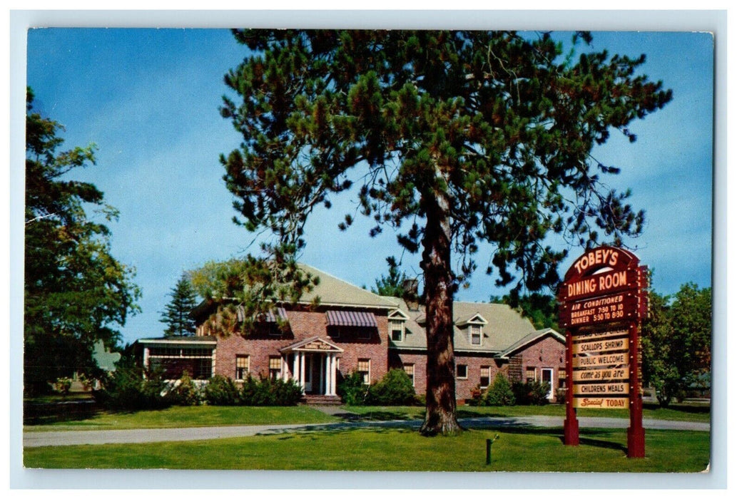 c1960's Tobey's Dining Room Plymouth New Hampshire NH Unposted Vintage Postcard