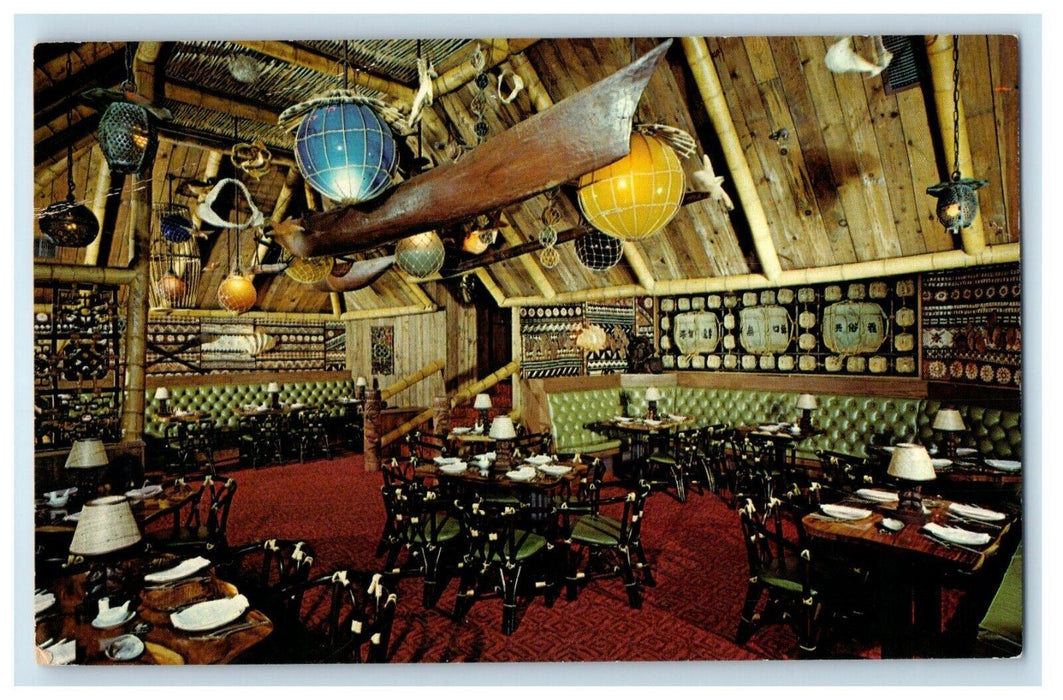 The Lanai Room Trader Vic's At Statler Hilton Boston Massachusetts MA Postcard