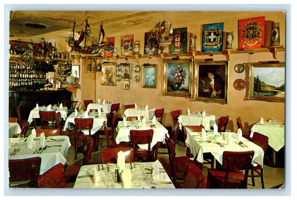 1960 Old Europe Restaurant and Rathskeller Washington DC Vintage Postcard