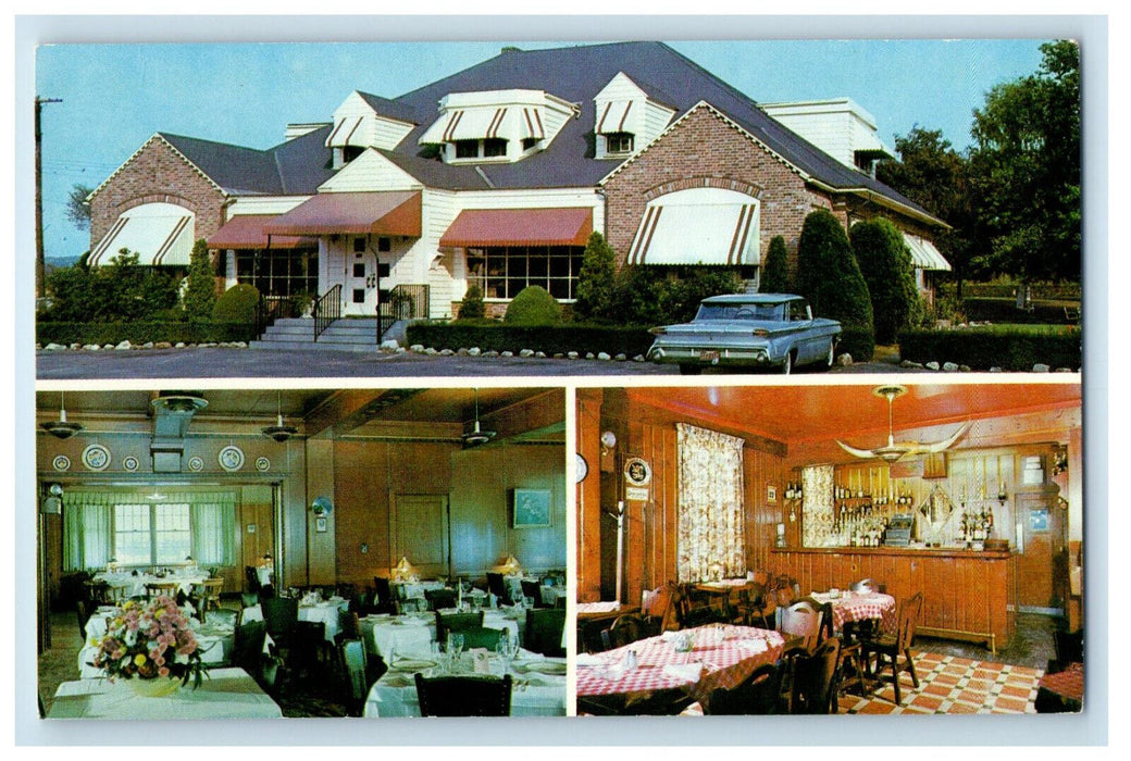 c1950s Multiview The Mountain Laurel Restaurant Thompsonville CT Postcard