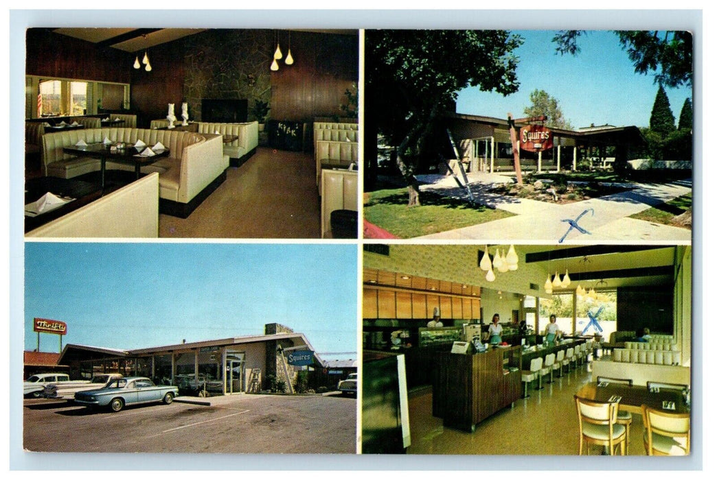 c1960's Pauls Squires Restaurants Chicago Riverside Ontario California Postcard