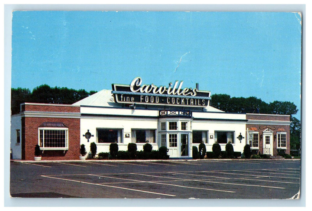 1959 Carville's Restaurant, Motor Lodge, Ranch House Wilson, CT Postcard