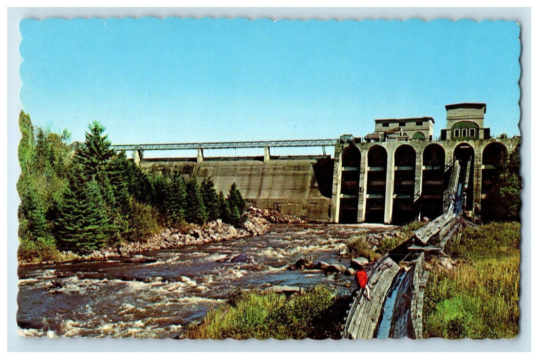 c1960's Aziscoos Dam Bridge Wilson's Mills Maine ME Unposted Vintage Postcard