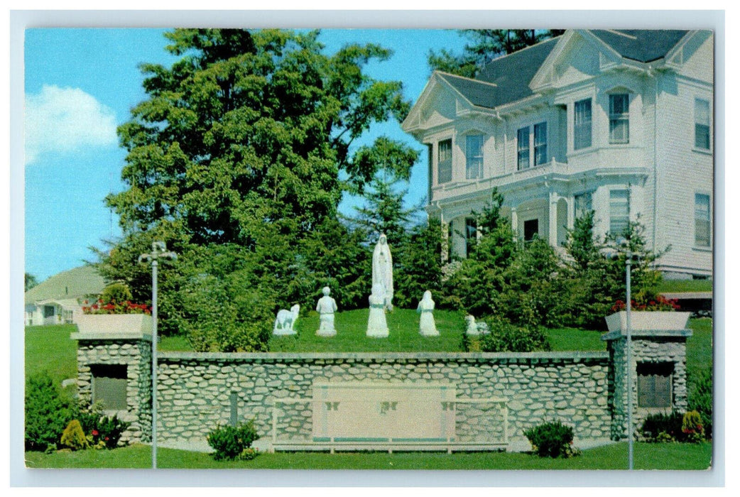 c1950's Our Lady of Fatima Shrine St. Bernard's RC Church Rockland ME Postcard