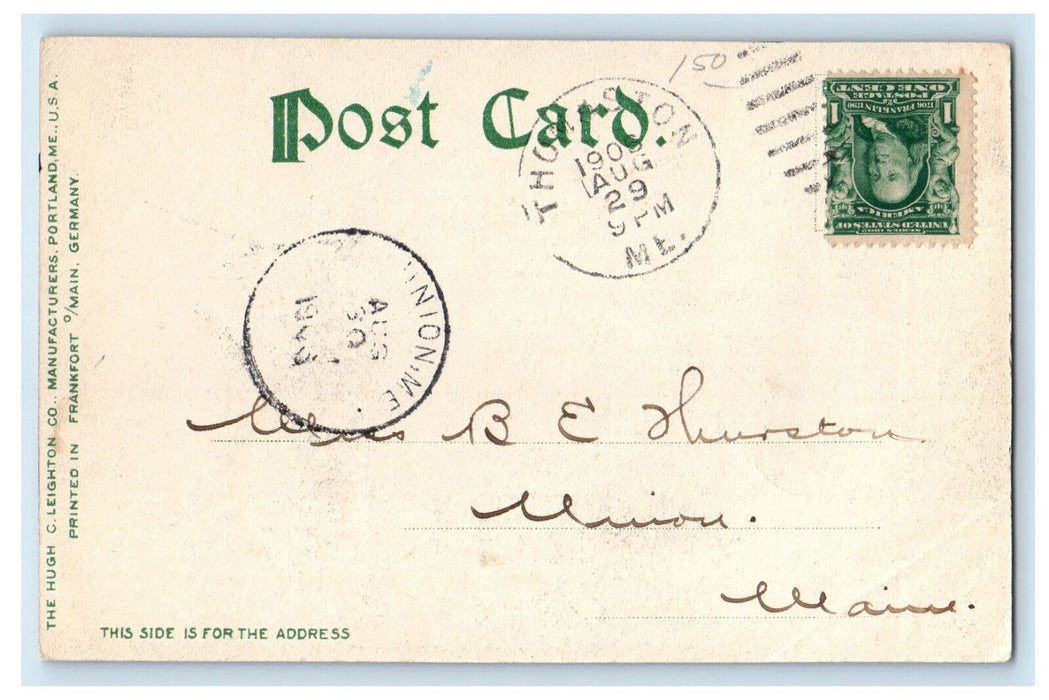 1906 Court House, Rockland Maine ME Thomaston ME Antique Posted Postcard