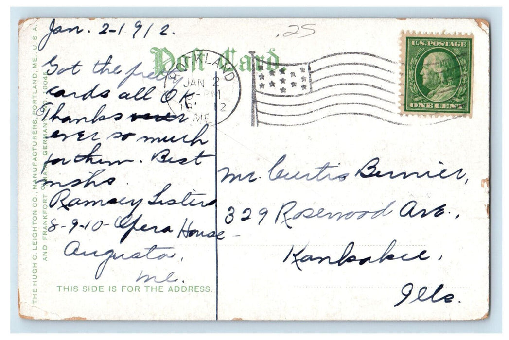 1912 Scene in Lime Quarry Rockport Maine ME Antique Posted Postcard