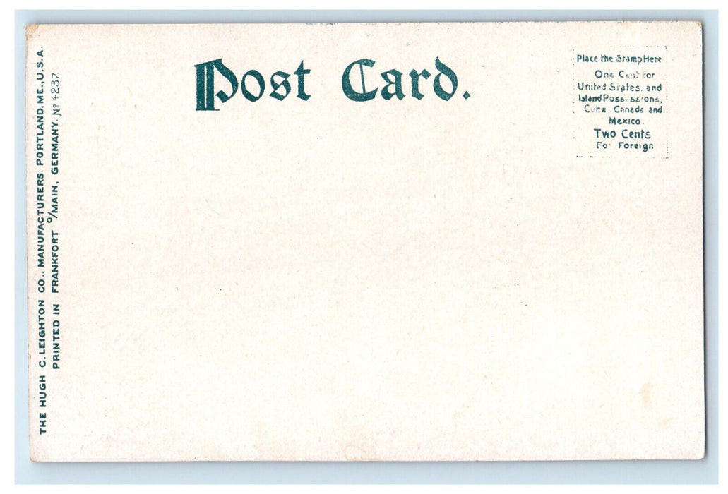 c1905 Sailship, Steamer Vinal Haven Rockland Maine ME Antique Unposted Postcard