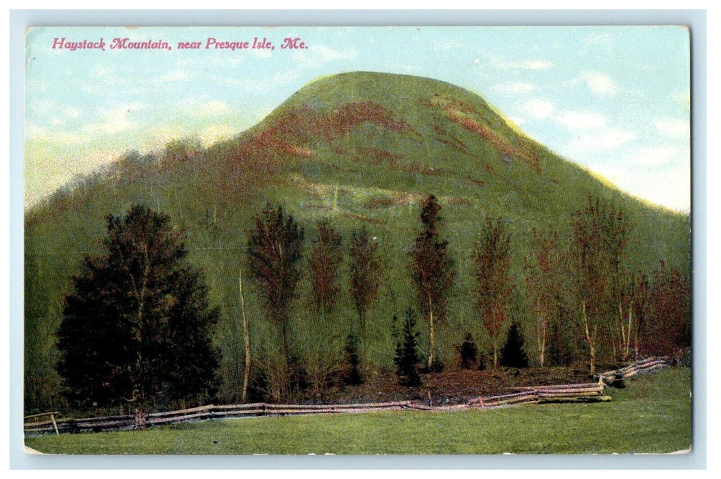c1910's View Of Haystack Mountain Near Presque Isle Maine ME Antique Postcard