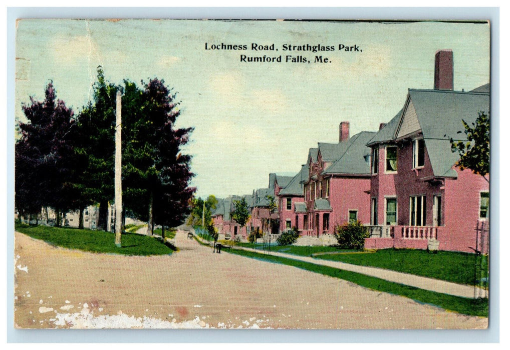 1915 Lochness Road Strathglass Park Rumford Falls Maine ME Posted Postcard