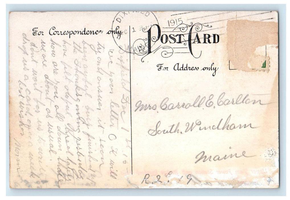 1915 Lochness Road Strathglass Park Rumford Falls Maine ME Posted Postcard