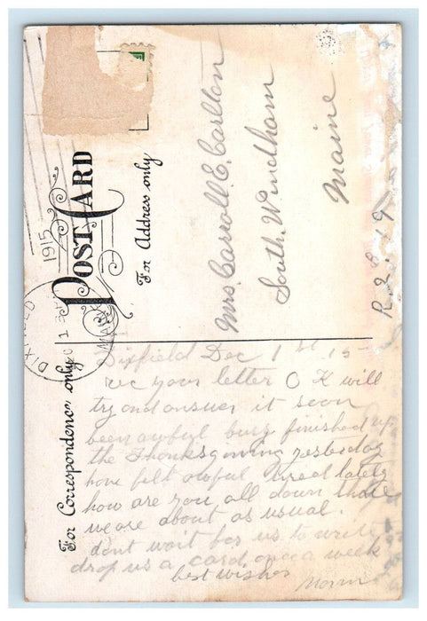 1915 Lochness Road Strathglass Park Rumford Falls Maine ME Posted Postcard
