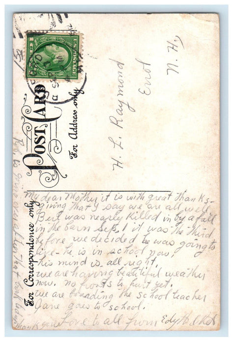 1912 Railway Rocky Scenes, M.C.R.R. Entering Rumford Falls Maine ME Postcard