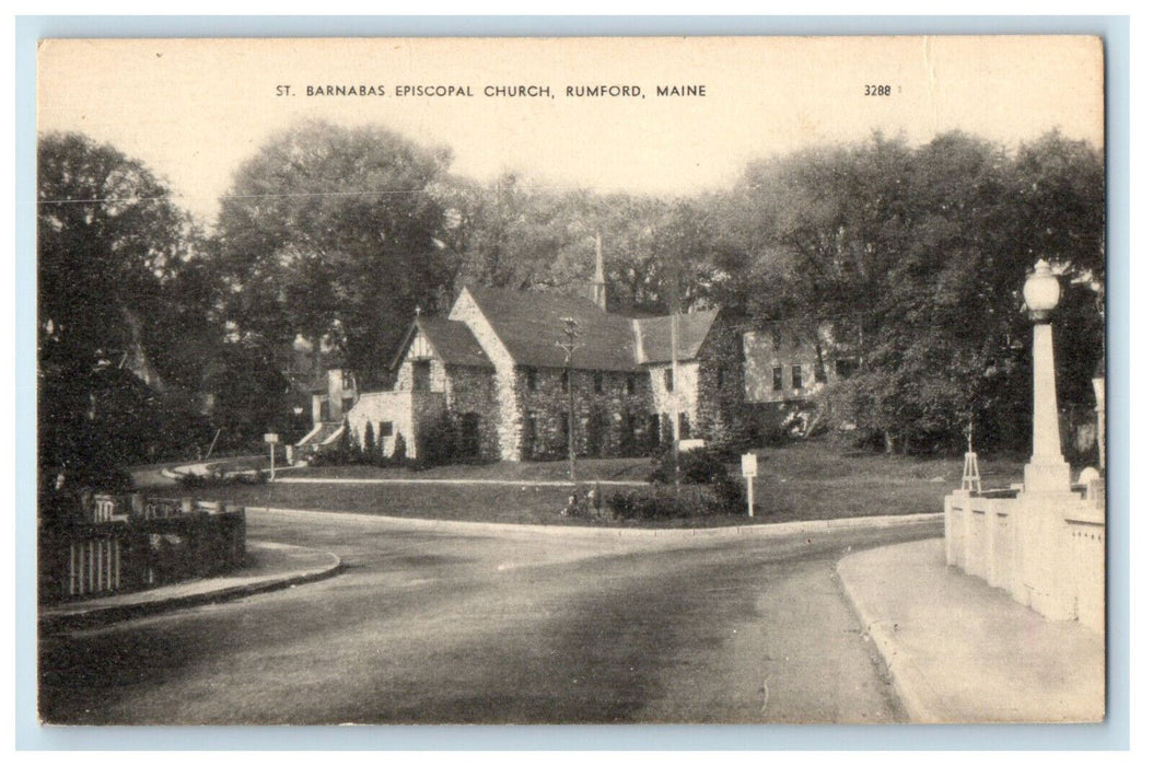 c1940's St. Barnabas Episcopal Church Rumford Maine ME Unposted Postcard