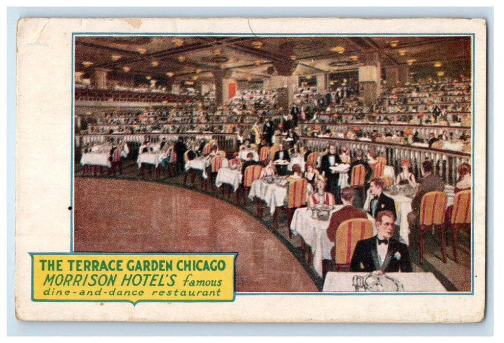 Terrace Garden Morrison Hotel's Dine In And Dance Restaurant Chicago IL Postcard