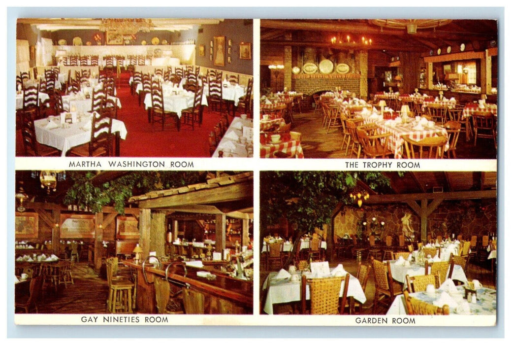 The Wagon Wheel Restaurant Rockton Illinois IL, Multiview Vintage Postcard