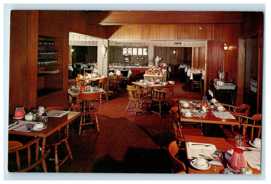 c1960's Dining at Don's Home of Broasted Chicken Manteno Illinois IL Postcard