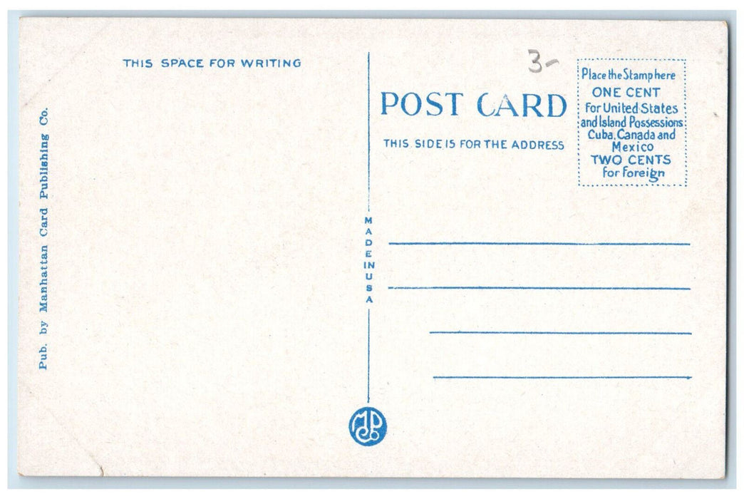 c1920's Boat Canoeing on the Lake Weequahic Park Newark New Jersey NJ Postcard