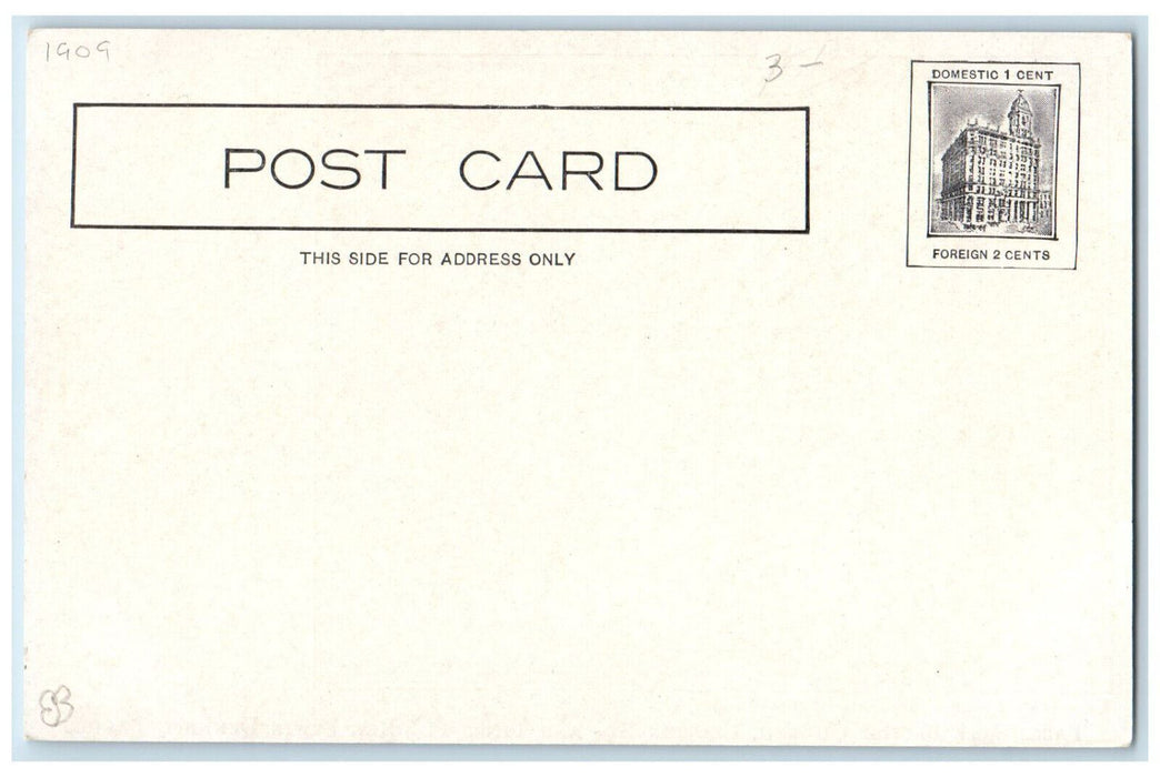 1909 Tabernacle Baptist Church Clinton St and Third PL Antique Postcard