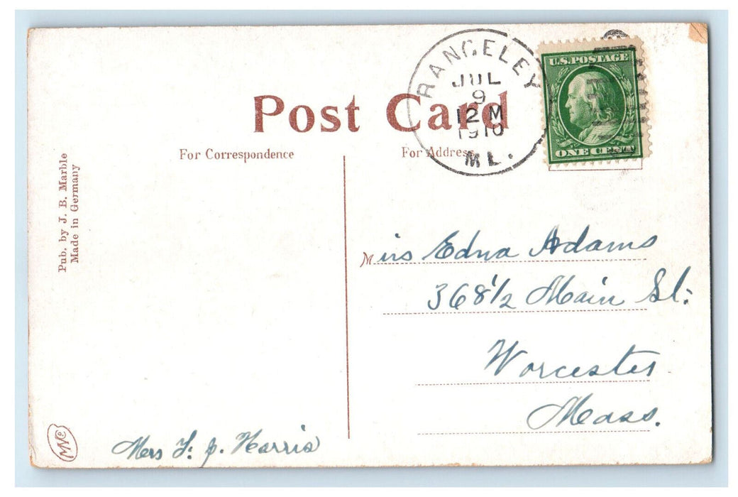 1910 View of Way, Shore Rangeley Lakes Maine ME Antique Posted Postcard