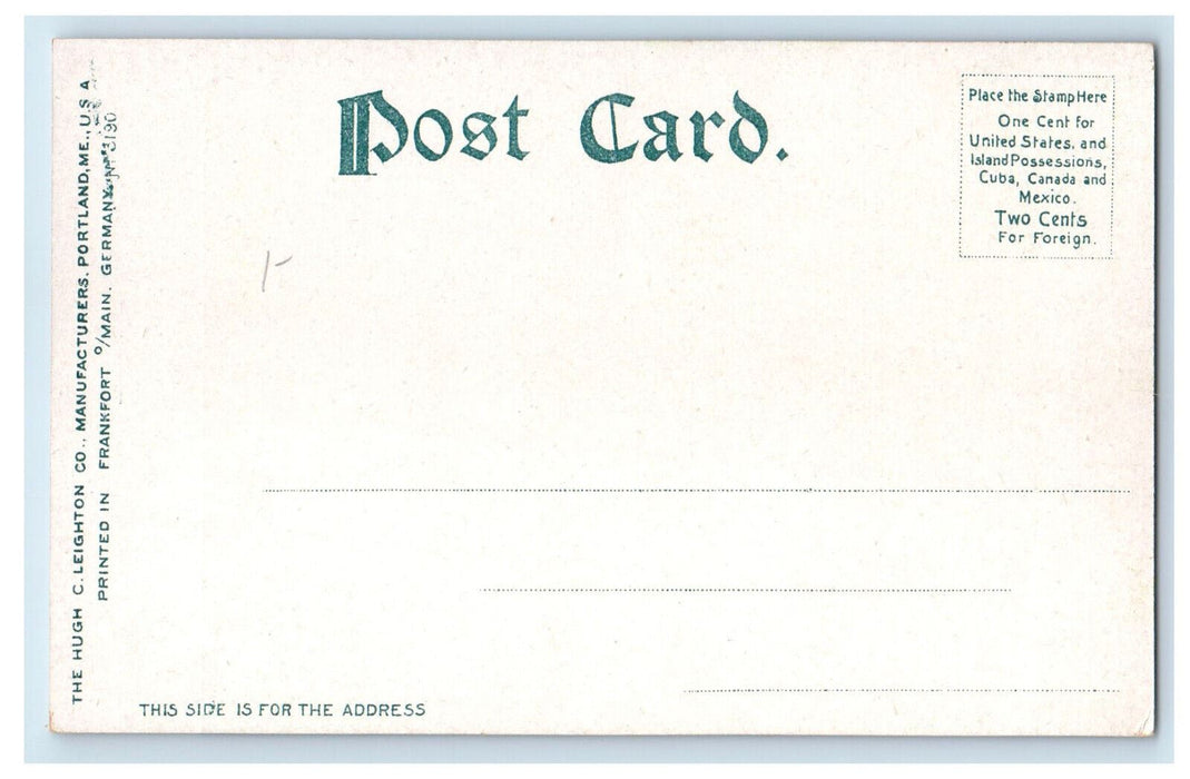 c1905 Boat in Landing Scene on Crooked River Raymond ME Antique Postcard