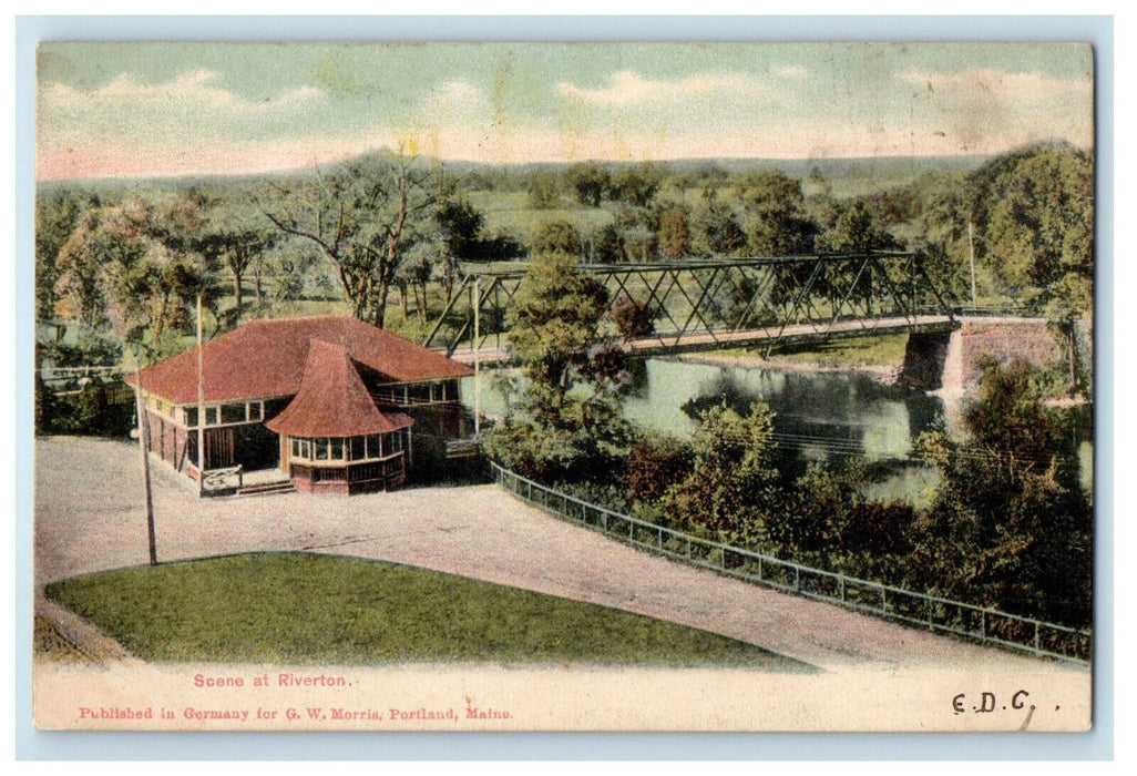 1906 Scene at Riverton Portland Maine ME Fayette ME Posted Antique Postcard