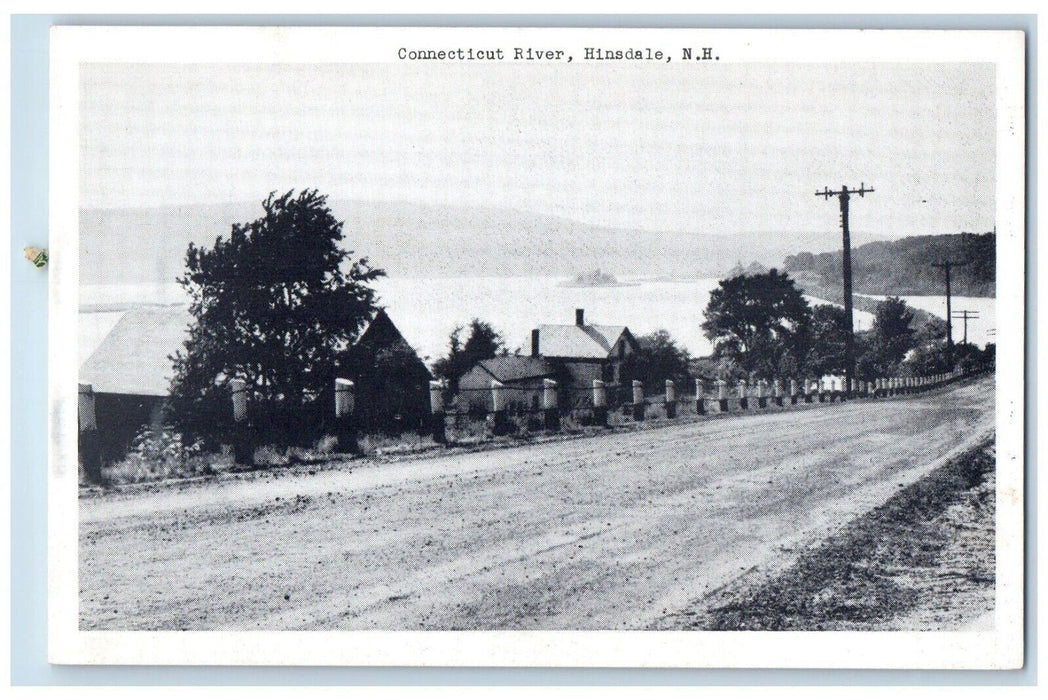 c1910's Connecticut River Hinsdale New Hampshire NH Vintage Antique Postcard
