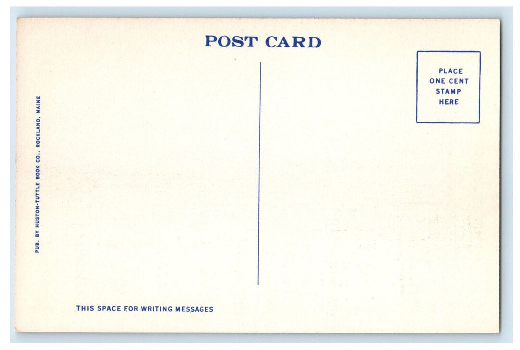 c1940's Boat, Boat Landing, Rockland Harbor Rockland Maine ME Postcard