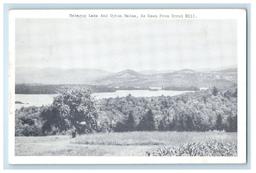 1951 Umbacog Lake And Upton Maine As Seen From Errol Hill Vintage Postcard