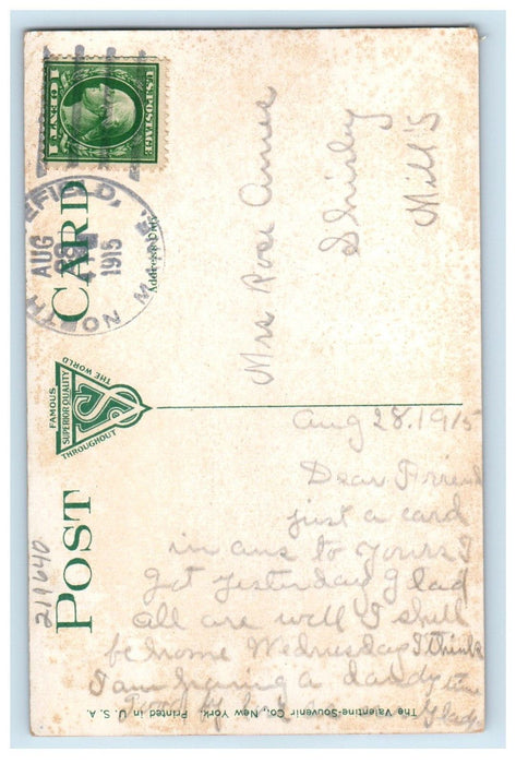 1915 Main Entrance National Soldier's Home Canon Togus Maine ME Antique Postcard