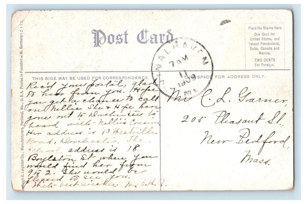 1909 High Head On Greens Island Vinalvahen Maine ME Posted Antique Postcard