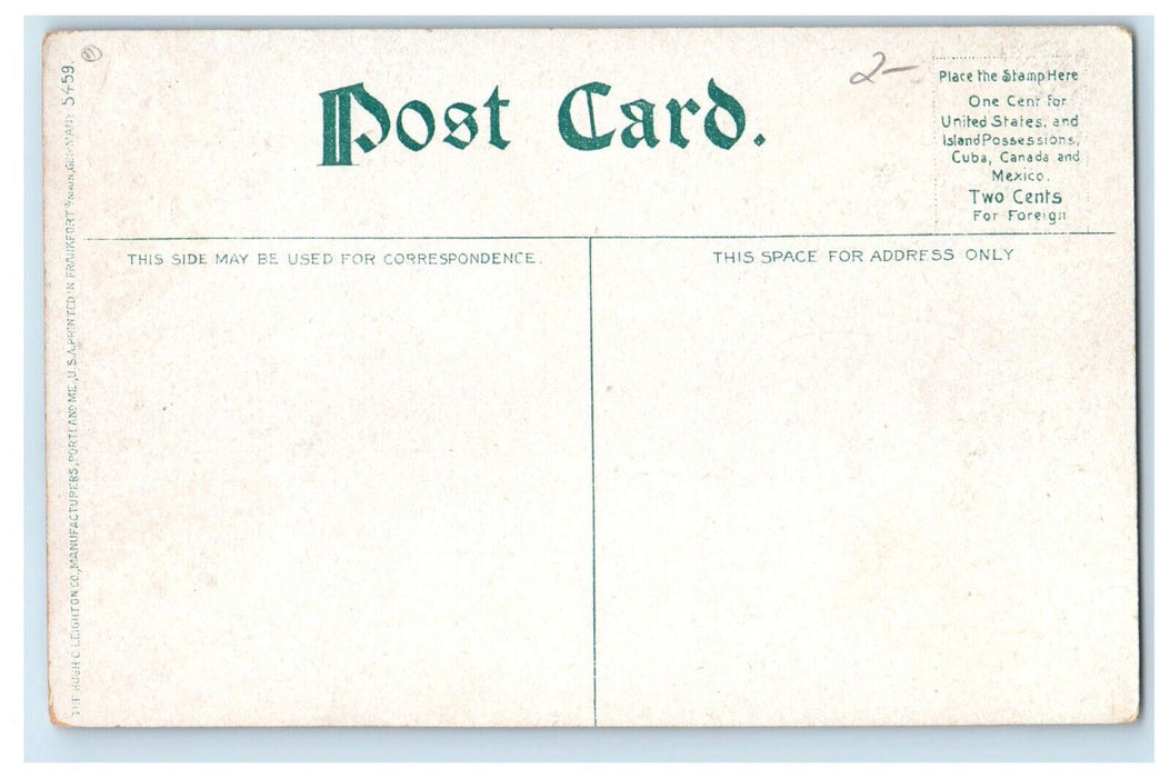 c1910's Vinalhaven Maine ME, First Hawk's Nest Indian Beach Antique Postcard