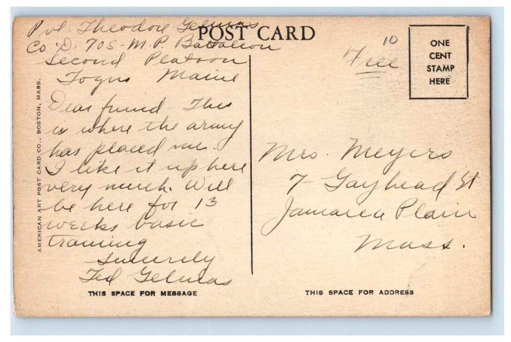 c1910's Nurses Home Veterans Administration Facility Togus Maine ME Postcard