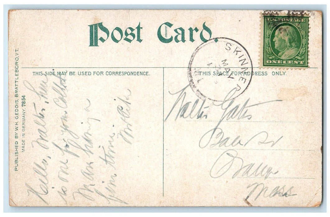 c1910's Dam Vernon VT Hinsdale New Hampshire NH Vintage Antique Posted Postcard