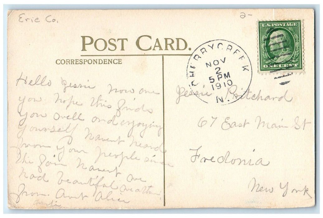 1910 State Normal School And First Presbyterian Church Buffalo NY Postcard