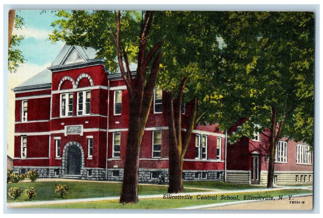 1952 Ellicottville Central School Ellicottville New York NY Postcard