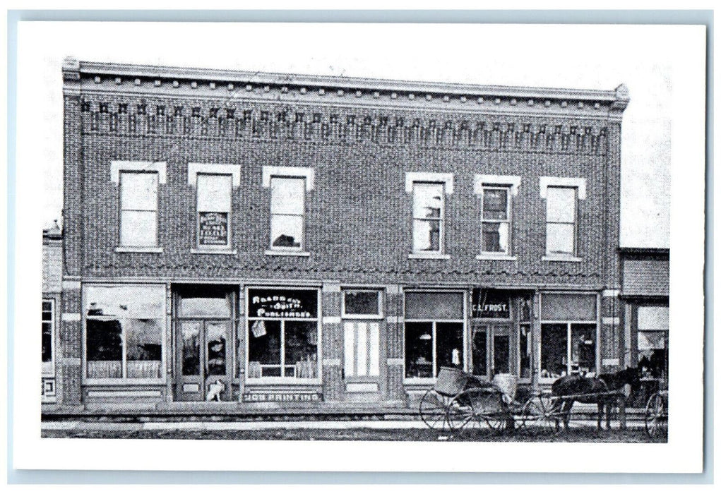 1889 Wilcox Benton Block, Cherry Creek New York NY Antique Postcard
