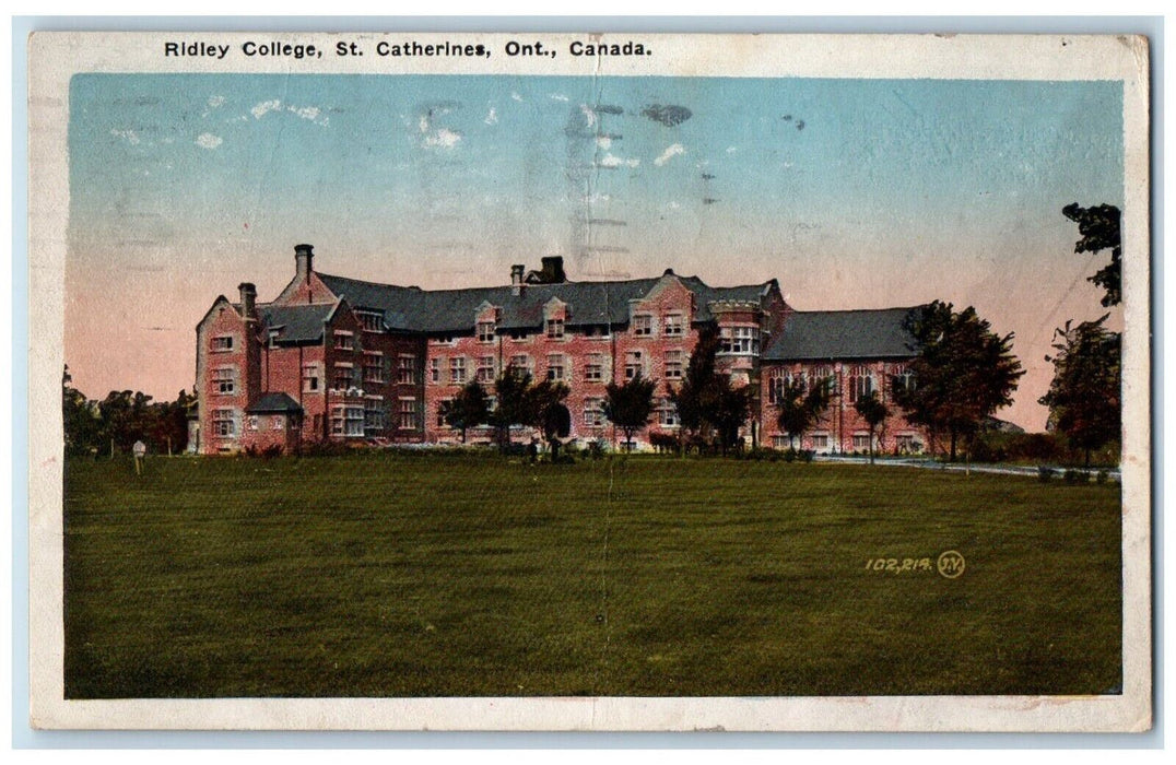 1926 Ridley College Building Campus St. Catherines Ontario Canada Postcard