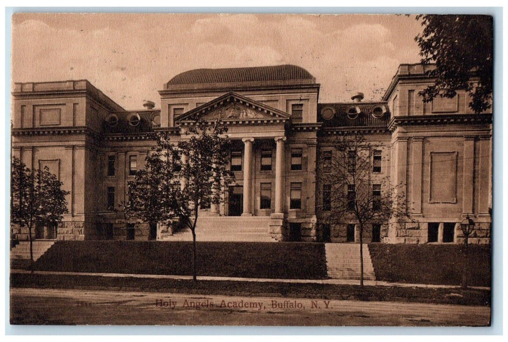 1909 Holy Angels Academy Building Buffalo New York NY Posted Antique Postcard