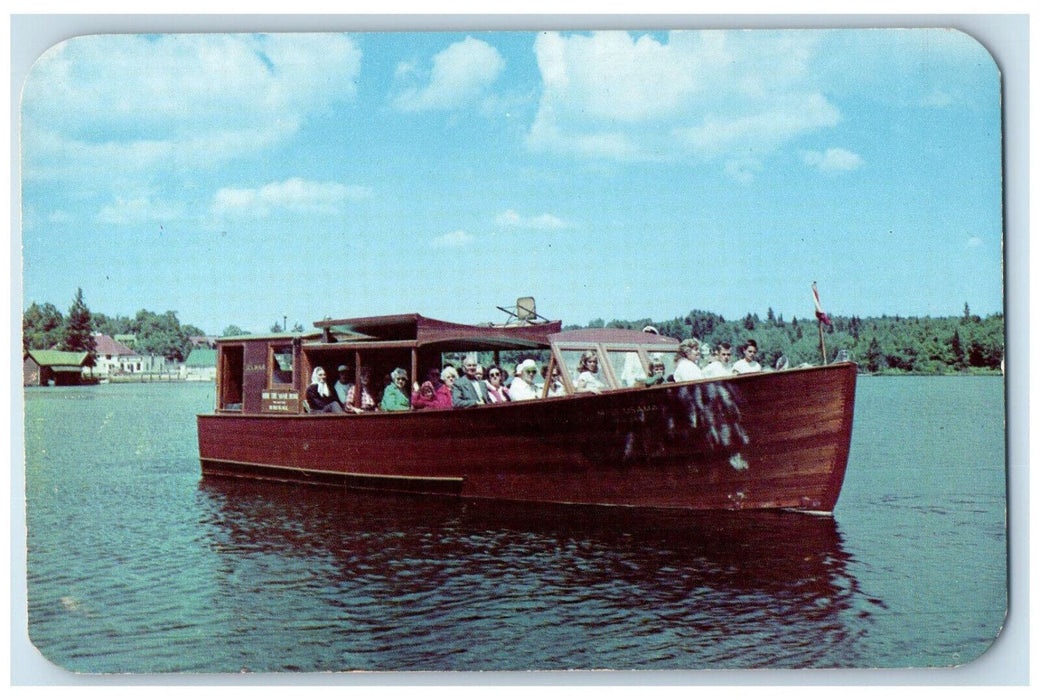 c1950's Miss Usama US Mailboat From Old Forge NY to Inlet NY Postcard