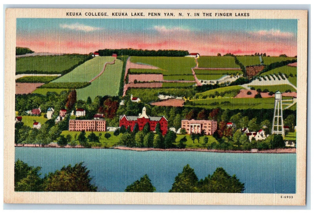 c1940's In The Finger Lakes Keuka College Keuka Lake Penn Yan NY Postcard
