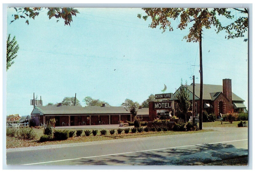 c1940's Moon Lite Motel Roadside Versailles Indiana IN Unposted Vintage Postcard