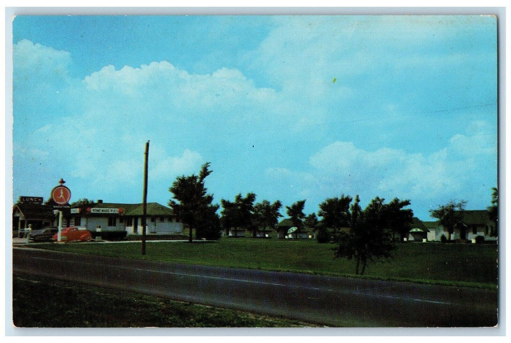 c1950's Nobles Tourist Court Motel Roadside Valparaiso Indiana IN Postcard