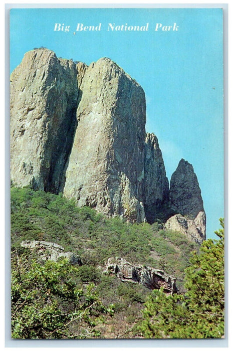 c1950's Big Bend National Park Casa Grande Peak Chicos Mountain Texas Postcard