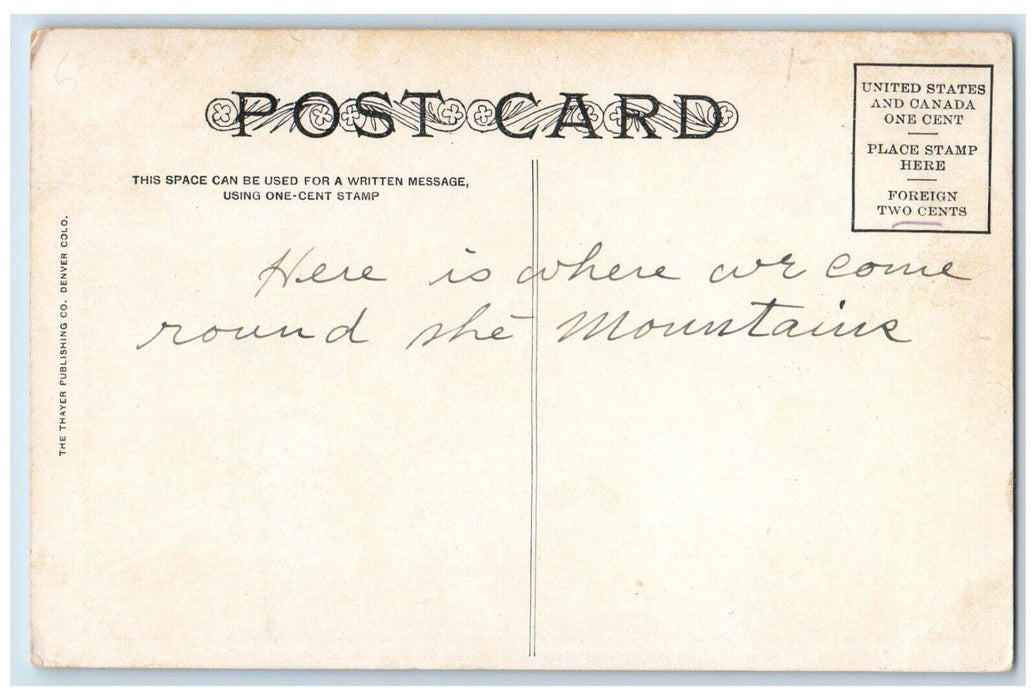 c1920's Rio De Las Animas Canon Colorado D. & R.G. Railroad Postcard