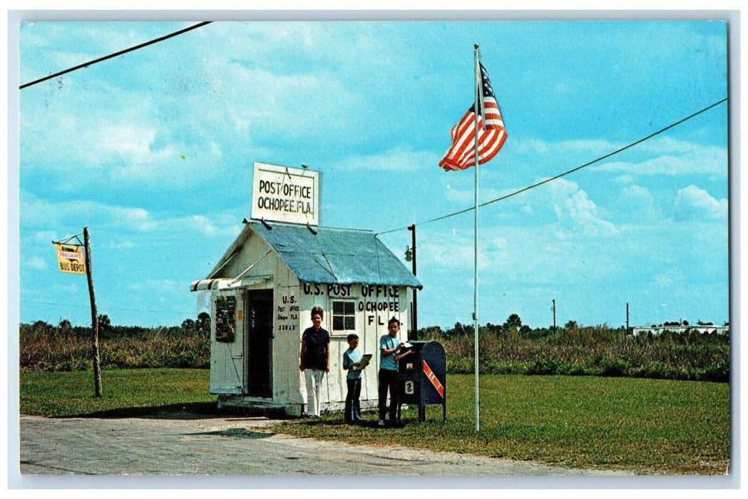 Ochopee Florida FL, Smallest Post Office Building At Tamiami Trail Postcard