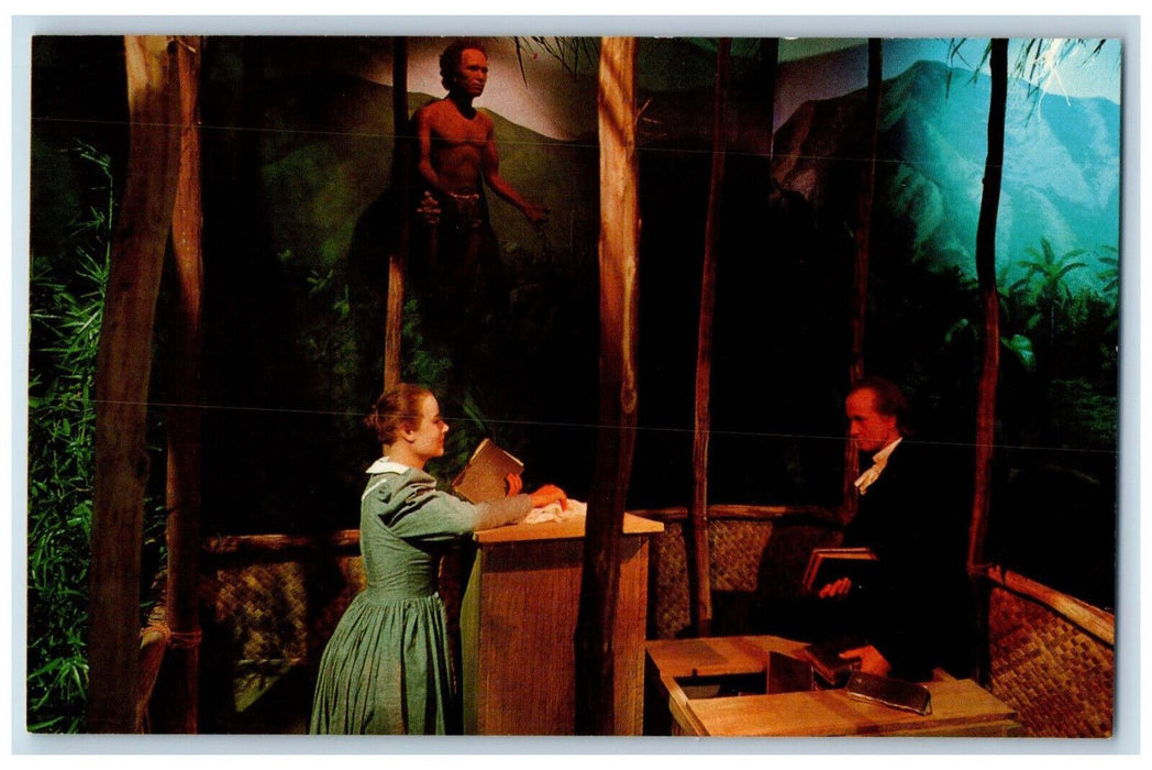 c1960's Henry Opukahaia, Wax Museum First Missionaries to Hawaii HI Postcard