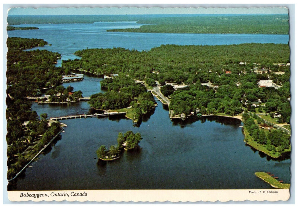 1974 River Scene, "Land of Shining Waters" Bobcaygeon Ontario Canada Postcard