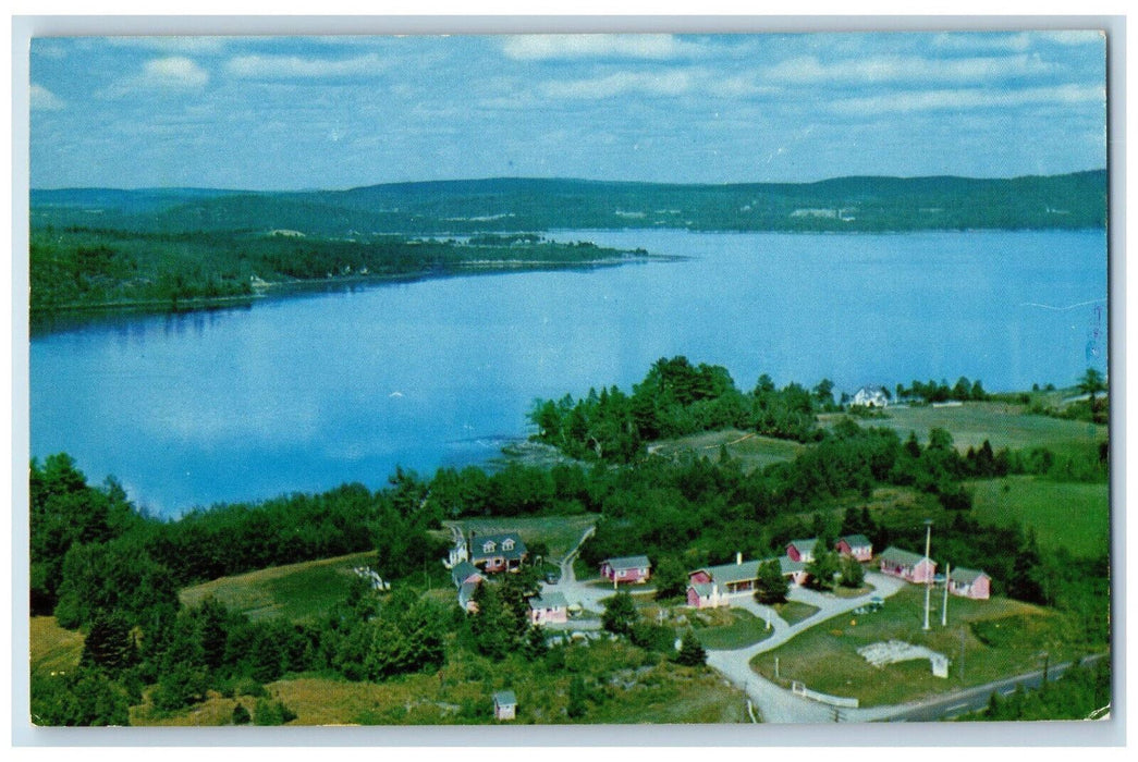 c1950's Heslin's River View Motor Court and Motel, Calais Maine ME Postcard