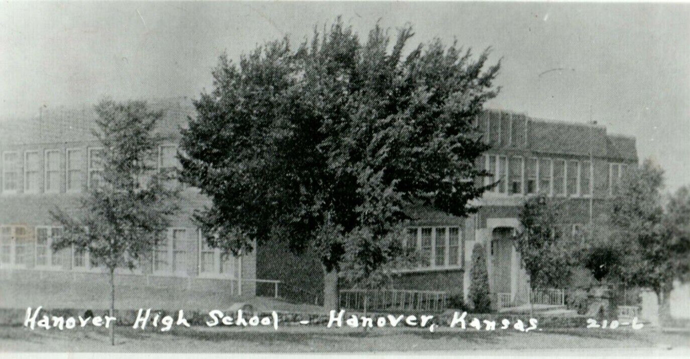 1954 Hanover High School Hanover Kansas KS Odell RPPC Photo Vintage Postcard