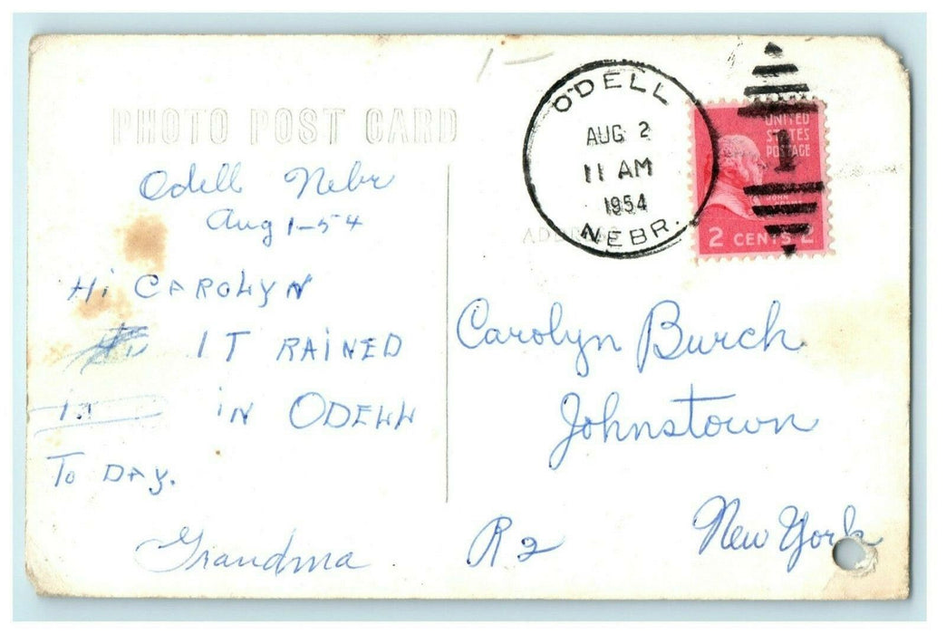 1954 Hanover High School Hanover Kansas KS Odell RPPC Photo Vintage Postcard